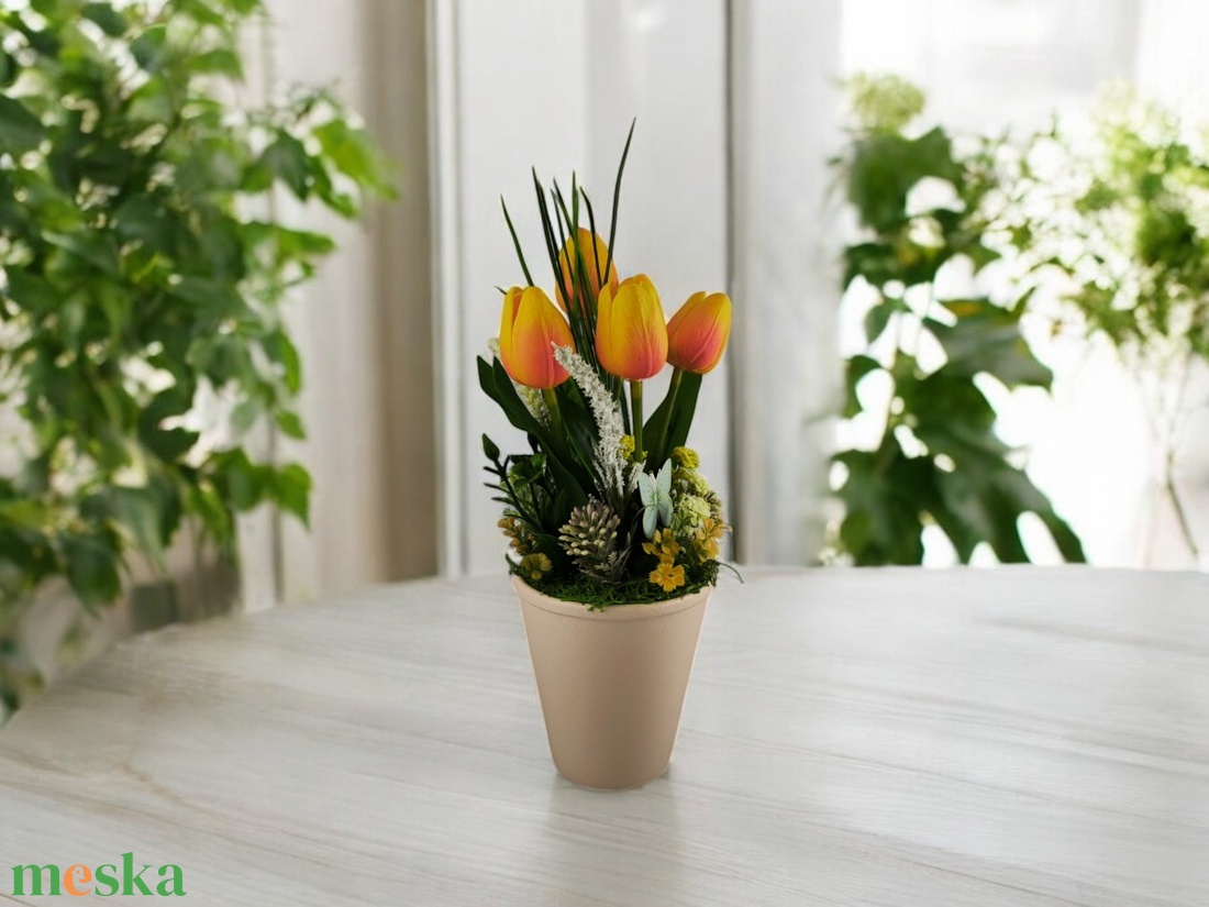 Sárga, narancs cirmos tulipánok kaspóban TUG561NS - otthon & életmód - dekoráció - virágdísz és tartó - csokor & virágdísz - Meska.hu Sárga, narancs cirmos tulipánok kaspóban TUG561NS - otthon & életmód - dekoráció - virágdísz és tartó - csokor & virágdísz - Meska.hu