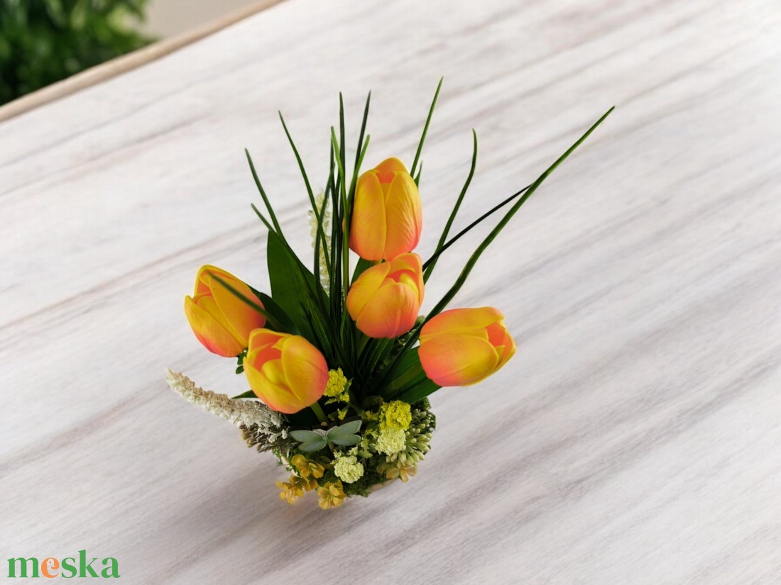 Sárga, narancs cirmos tulipánok kaspóban TUG561NS - otthon & életmód - dekoráció - virágdísz és tartó - csokor & virágdísz - Meska.hu Sárga, narancs cirmos tulipánok kaspóban TUG561NS - otthon & életmód - dekoráció - virágdísz és tartó - csokor & virágdísz - Meska.hu
