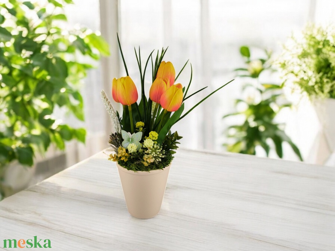 Sárga, narancs cirmos tulipánok kaspóban TUG561NS - otthon & életmód - dekoráció - virágdísz és tartó - csokor & virágdísz - Meska.hu Sárga, narancs cirmos tulipánok kaspóban TUG561NS - otthon & életmód - dekoráció - virágdísz és tartó - csokor & virágdísz - Meska.hu