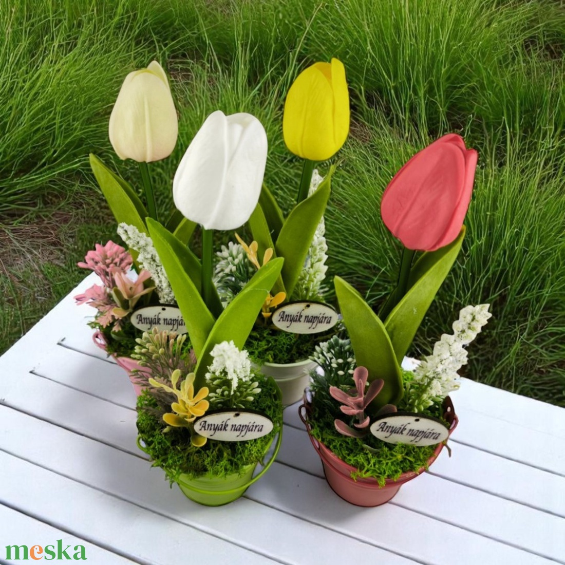 Színes Fémkaspós Anyák Napi Tulipán TUG1AN - otthon & életmód - dekoráció - virágdísz és tartó - csokor & virágdísz - Meska.hu Színes Fémkaspós Anyák Napi Tulipán TUG1AN - otthon & életmód - dekoráció - virágdísz és tartó - csokor & virágdísz - Meska.hu