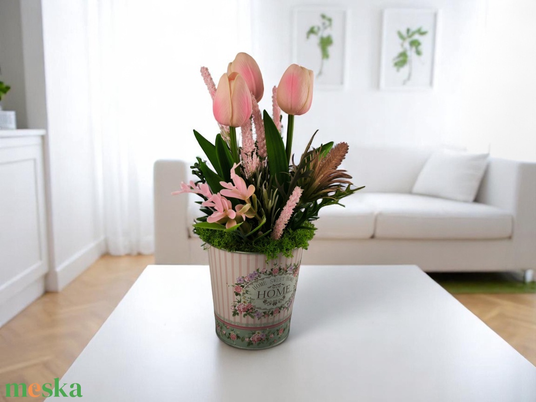 Rózsaszín tulipánok fémkaspóban TUG325RS - otthon & életmód - dekoráció - virágdísz és tartó - csokor & virágdísz - Meska.hu Rózsaszín tulipánok fémkaspóban TUG325RS - otthon & életmód - dekoráció - virágdísz és tartó - csokor & virágdísz - Meska.hu