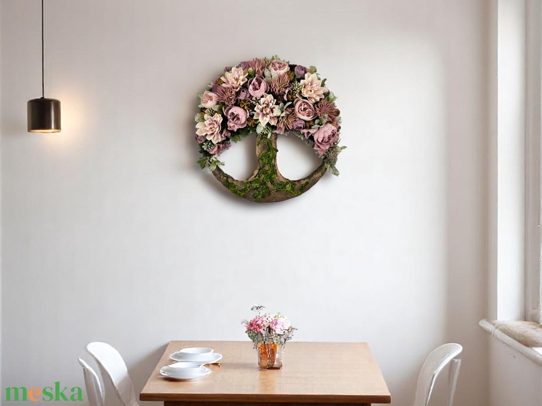 Mályva életfa kopogtató KPEF013 - otthon & életmód - dekoráció - ajtó- és ablak dekoráció - ajtódísz & kopogtató - Meska.hu