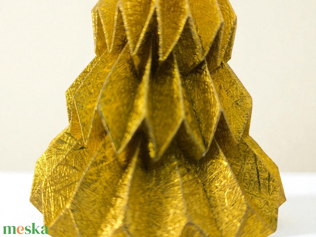 Arany fenyőfa formájú karácsonyfadísz FF145 - karácsony - karácsonyi lakásdekoráció - karácsonyfadíszek - Meska.hu