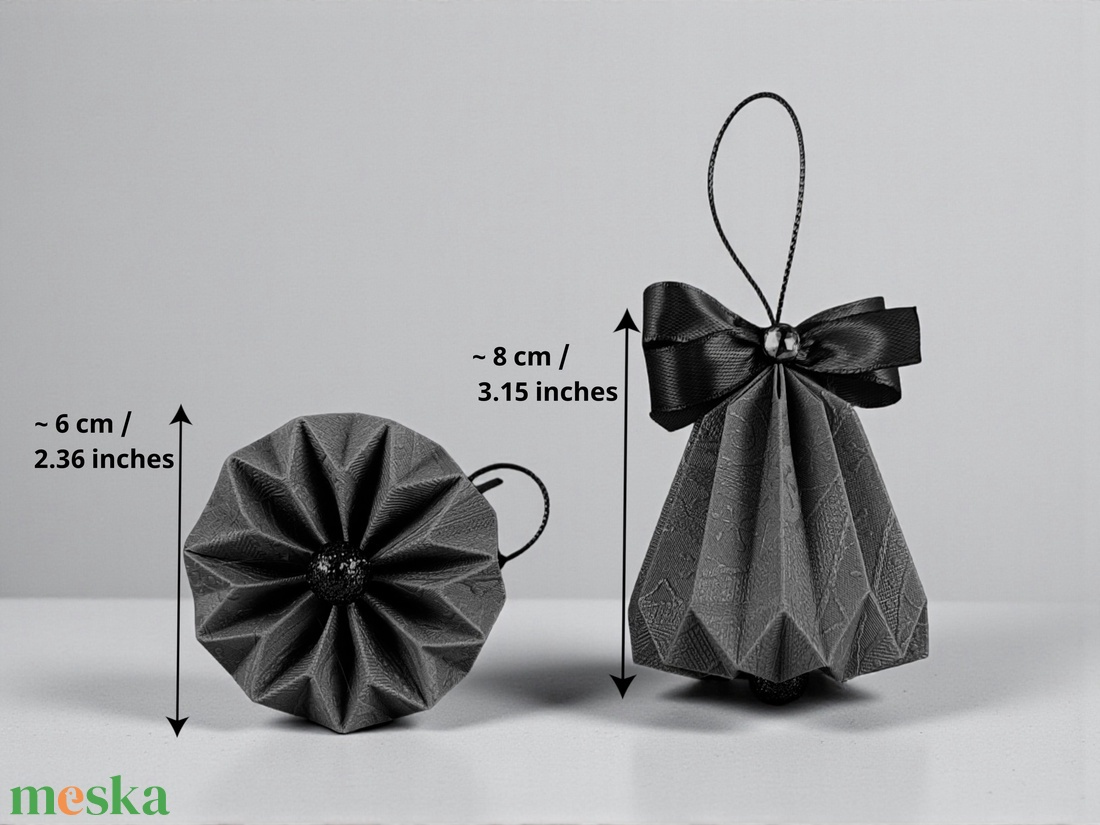 Csengettyű alakú arany mintás karácsonyfadísz szett BL213 - karácsony - karácsonyi lakásdekoráció - karácsonyfadíszek - Meska.hu