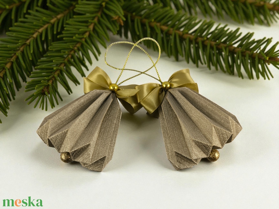 Csengettyű alakú pezsgőarany karácsonyfadísz szett BL215 - karácsony - karácsonyi lakásdekoráció - karácsonyfadíszek - Meska.hu