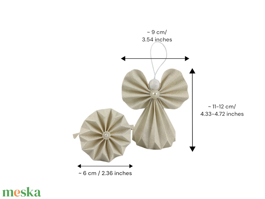 Szürke csillámos papírangyalka PANEZ0082 - karácsony - karácsonyi lakásdekoráció - karácsonyfadíszek - Meska.hu