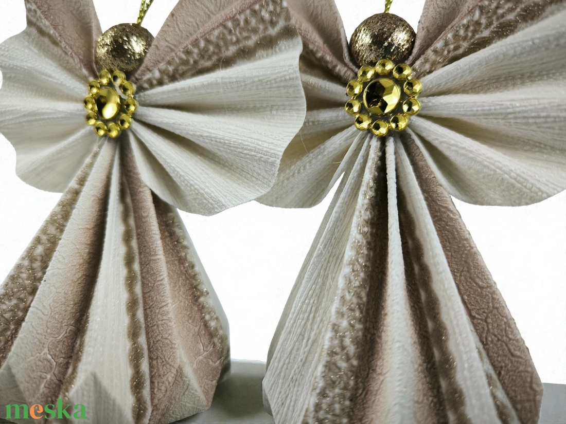 Fehér, barna papírangyalka függődísz PANAR0129 - karácsony - karácsonyi lakásdekoráció - karácsonyi lakásdíszek - Meska.hu