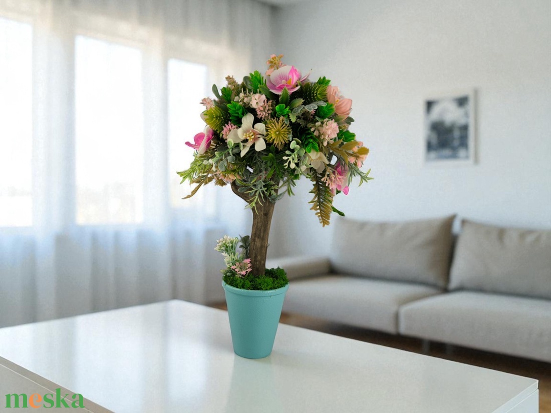 Cserepes Orchideás Életfa Asztaldísz ADEF006 - otthon & életmód - dekoráció - ajtó- és ablak dekoráció - ajtódísz & kopogtató - Meska.hu