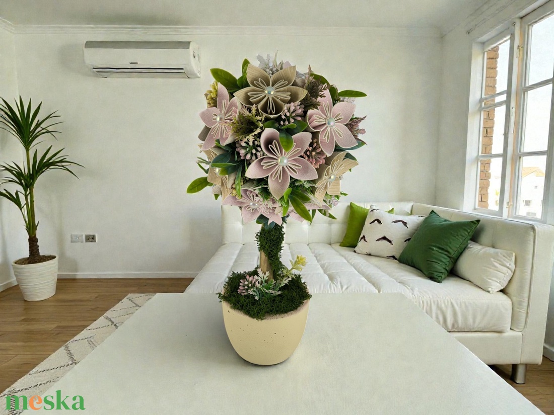 Örök Tavasz Pasztell Virágfácska - rózsaszín, bézs PRVF01 - otthon & életmód - dekoráció - asztal és polc dekoráció - asztaldísz - Meska.hu