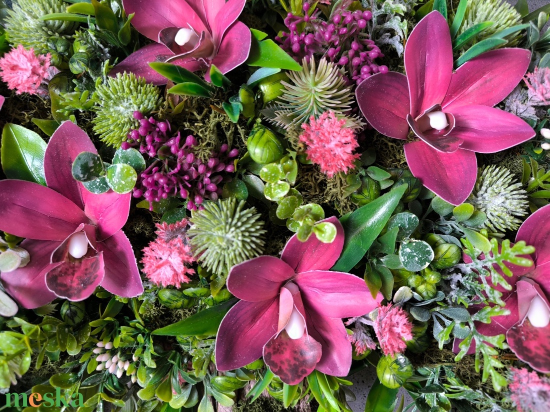 Életfa kopogtató � Csónakorchideás, burgundi vörös árnyalatban KPEF018 - otthon & életmód - dekoráció - ajtó- és ablak dekoráció - ajtódísz & kopogtató - Meska.hu