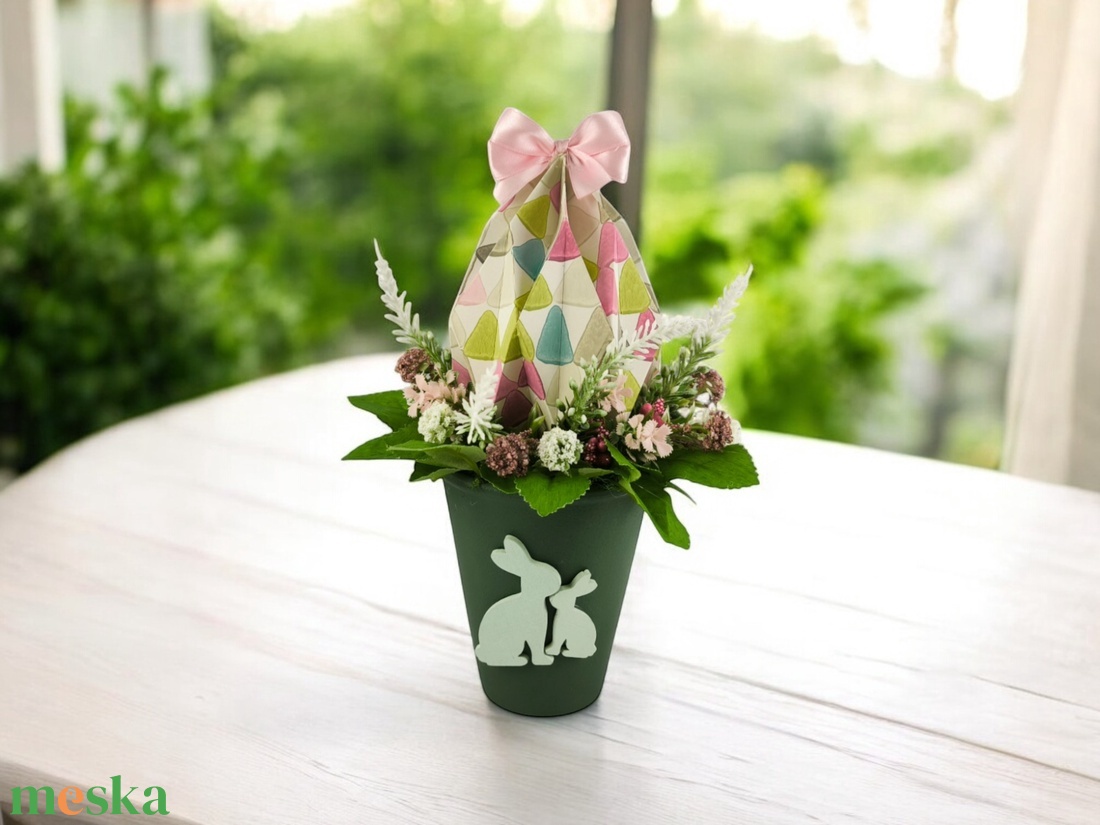 Origami Tojásos Húsvéti Asztaldísz HUA105 - otthon & életmód - dekoráció - asztal és polc dekoráció - asztaldísz - Meska.hu