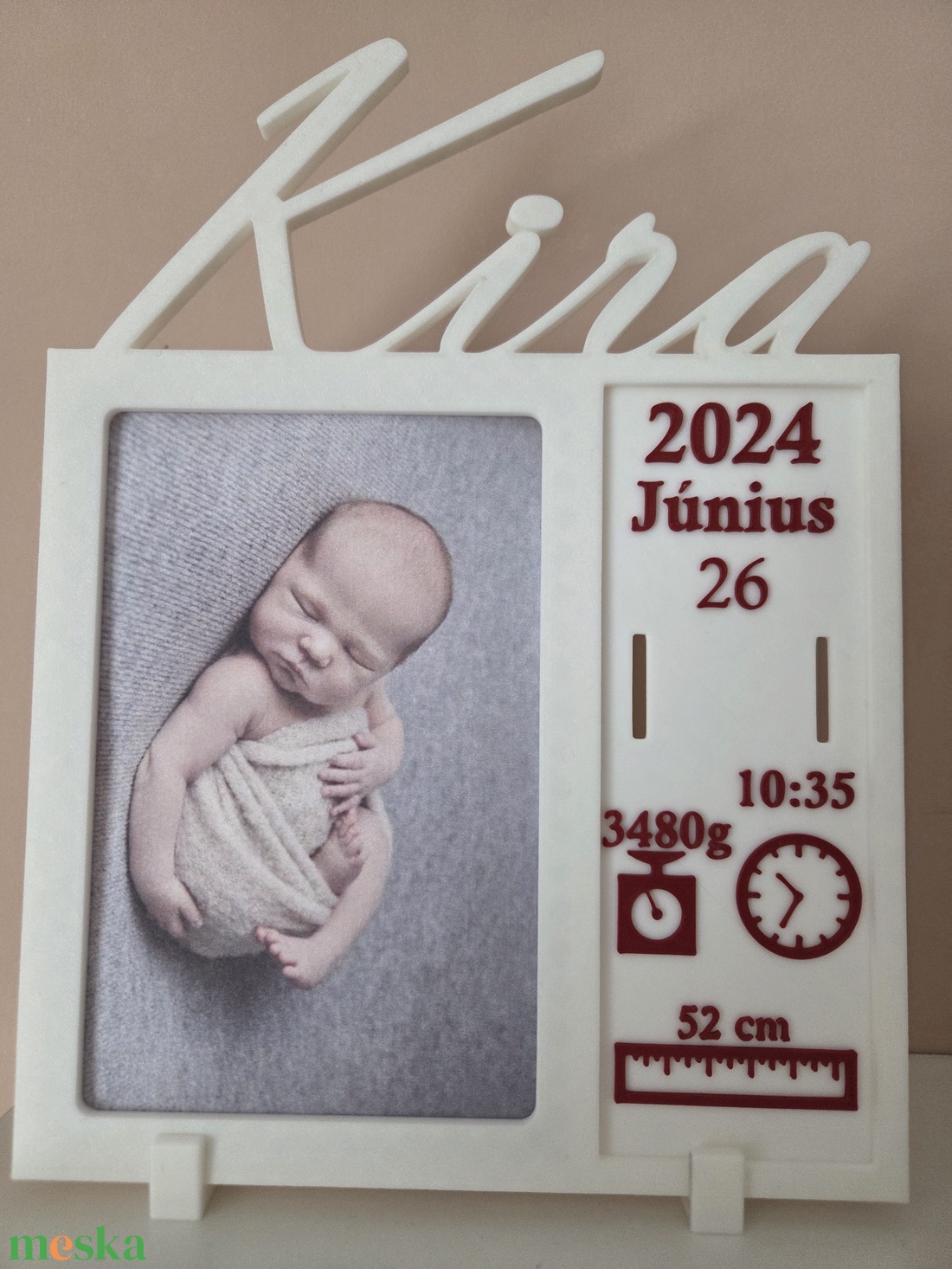 Neves képkeret születési adatokkal - baba - mama - babaemlékek - baba emlékőrző - Meska.hu