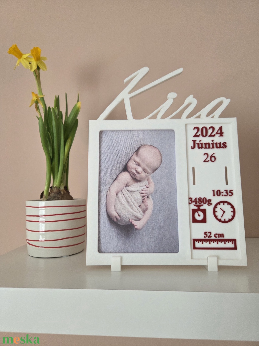 Neves képkeret születési adatokkal - baba - mama - babaemlékek - baba emlékőrző - Meska.hu