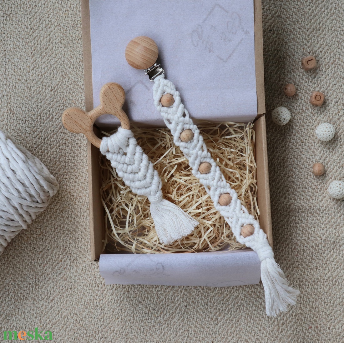 Natural Makramé Mini Box - Baba ajándékdoboz / Babaváró ajándék / Babalátogató ajándék - játék & sport - babalátogató ajándékcsomag - Meska.hu Natural Makramé Mini Box - Baba ajándékdoboz / Babaváró ajándék / Babalátogató ajándék - játék & sport - babalátogató ajándékcsomag - Meska.hu