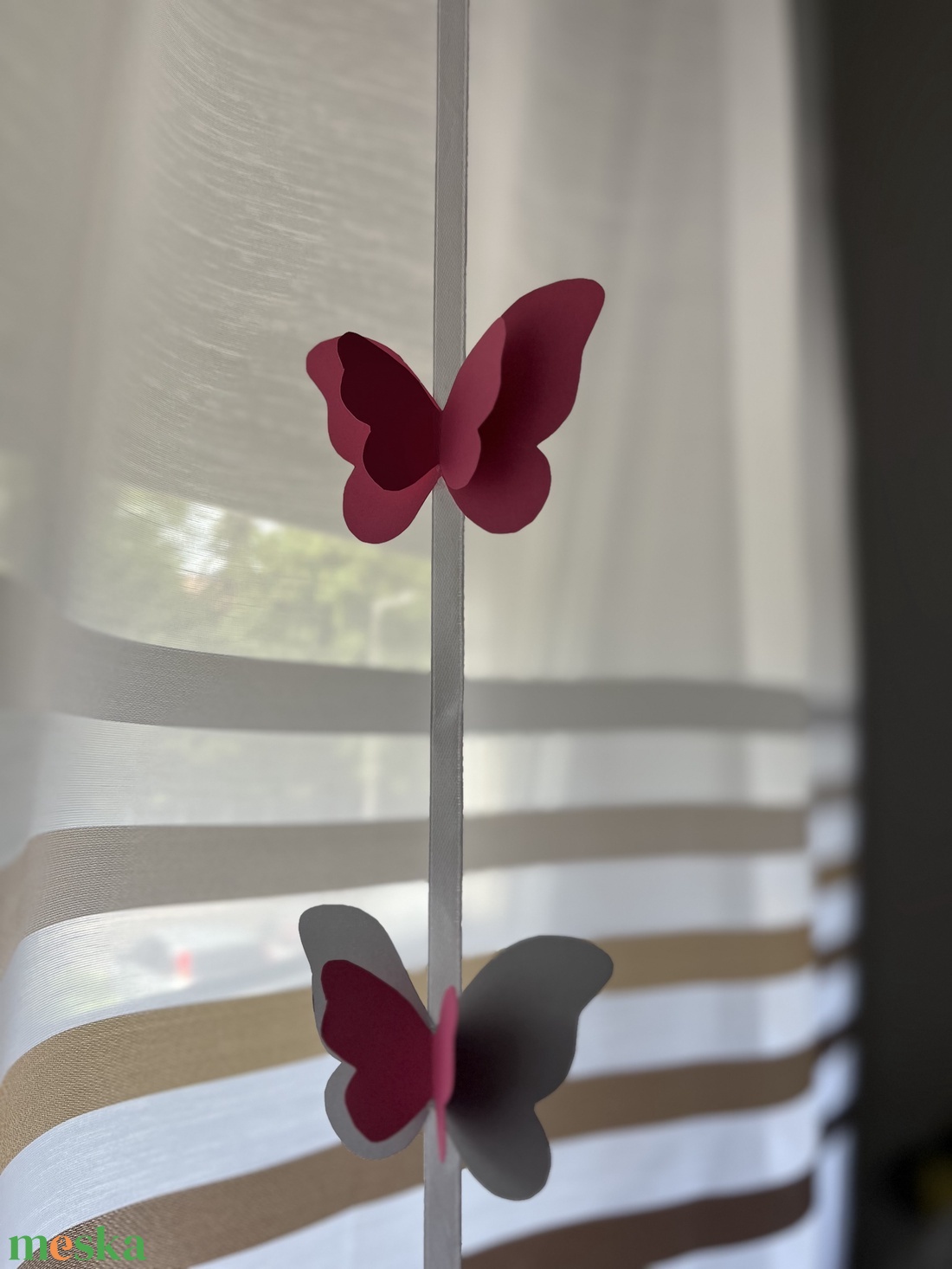 Kézzel készült pillangós függönydísz  egyedi lakásdekoráció - diy (csináld magad) - egységcsomag - Meska.hu