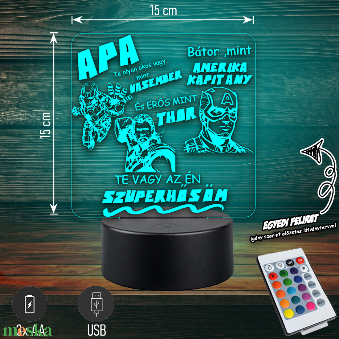 Az én Apukám SZUPERHŐS! - 3D LED Lámpa Apáknak - Akár egyedi felirattal - otthon & életmód - lámpa - hangulatlámpa - Meska.hu Az én Apukám SZUPERHŐS! - 3D LED Lámpa Apáknak - Akár egyedi felirattal - otthon & életmód - lámpa - hangulatlámpa - Meska.hu