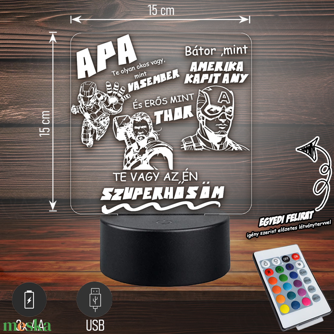 Az én Apukám SZUPERHŐS! - 3D LED Lámpa Apáknak - Akár egyedi felirattal - otthon & életmód - lámpa - hangulatlámpa - Meska.hu Az én Apukám SZUPERHŐS! - 3D LED Lámpa Apáknak - Akár egyedi felirattal - otthon & életmód - lámpa - hangulatlámpa - Meska.hu