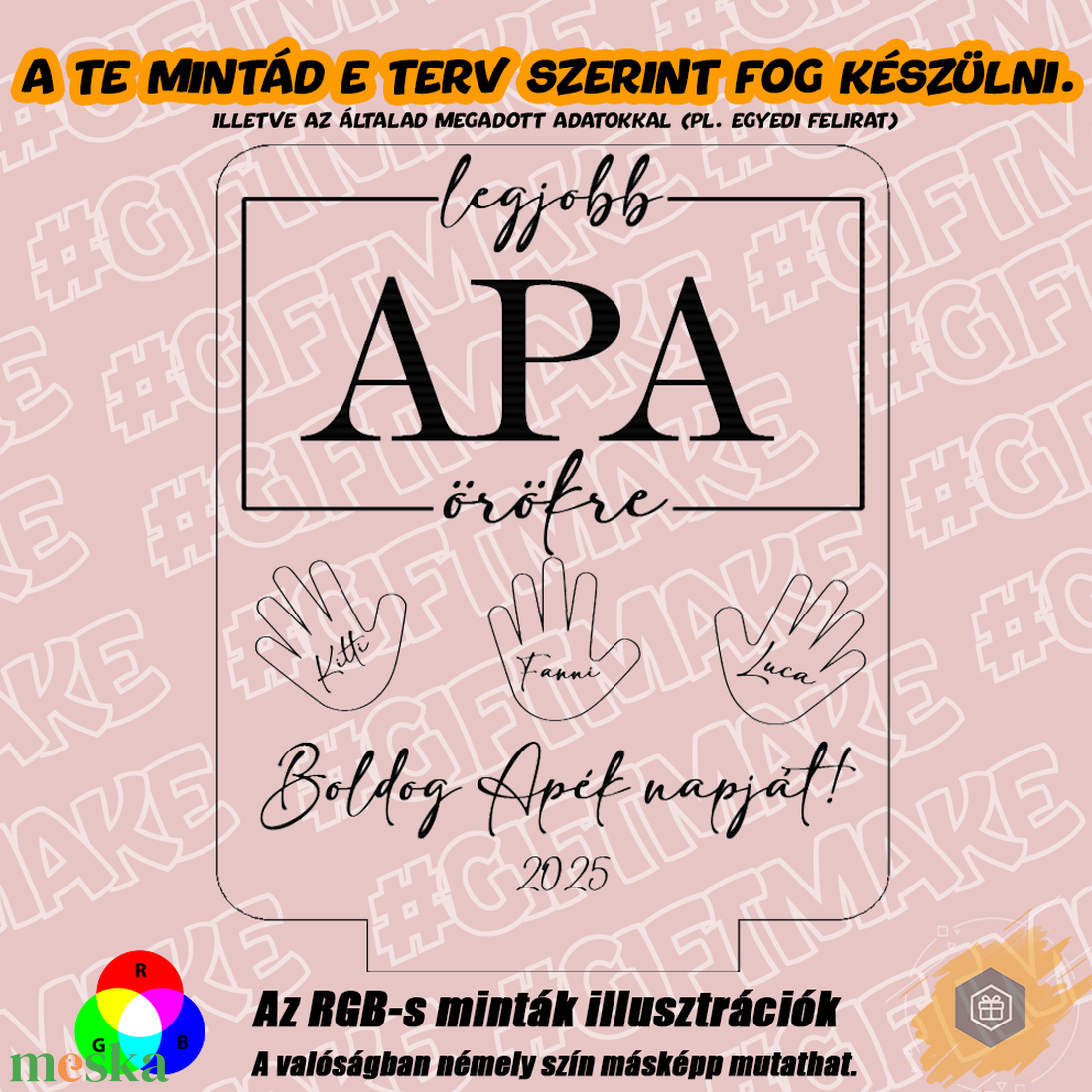 Legjobb Apa Örökre - Egyedi felirattal - 3D LED LÁMPA Apáknak - otthon & életmód - lámpa - hangulatlámpa - Meska.hu Legjobb Apa Örökre - Egyedi felirattal - 3D LED LÁMPA Apáknak - otthon & életmód - lámpa - hangulatlámpa - Meska.hu