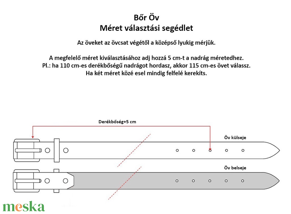 Bőröv - ruha & divat - öv & övcsat - öv - Meska.hu