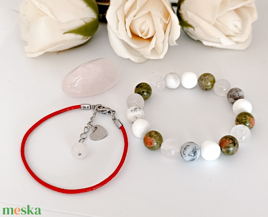 Szívem egyensúlya szett - két karkötő, egy marokkő - ékszer - ékszerszett - Meska.hu