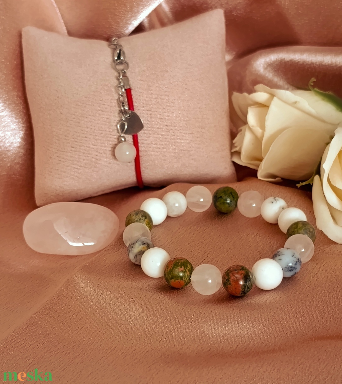 Szívem egyensúlya szett - két karkötő, egy marokkő - ékszer - ékszerszett - Meska.hu