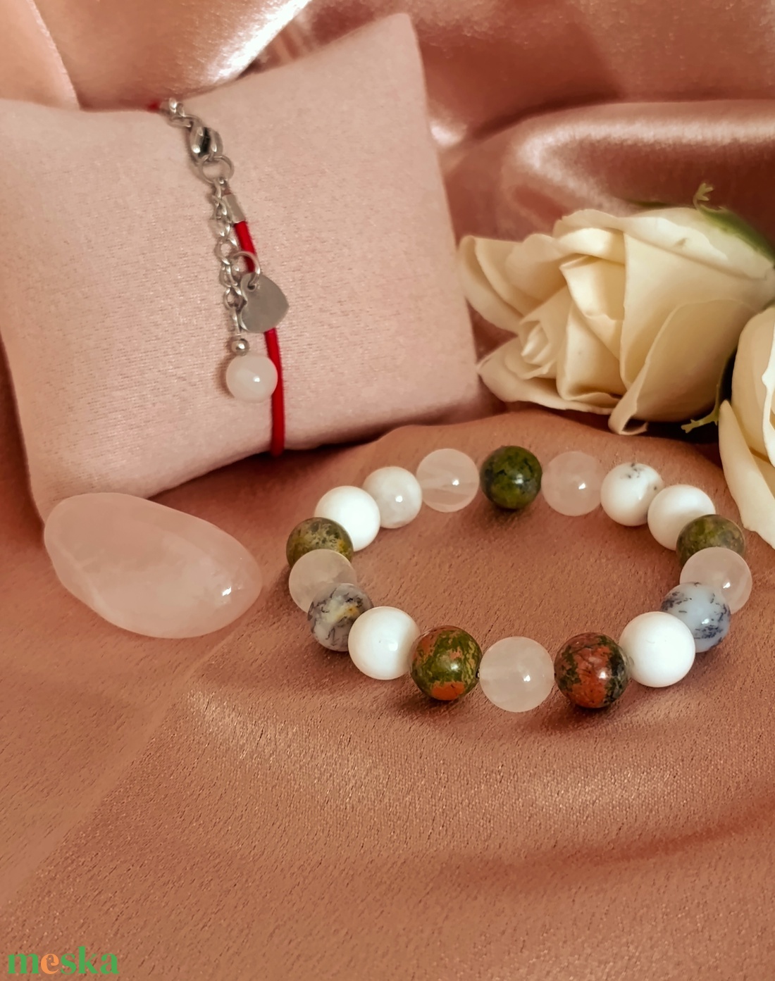 Szívem egyensúlya szett - két karkötő, egy marokkő - ékszer - ékszerszett - Meska.hu