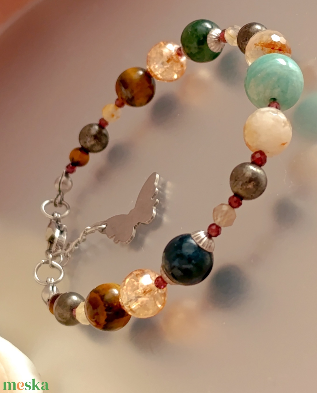 Energetizált drágaköves karkötő: az erő, bőség és siker programja  - ékszer - karkötő - ásványkarkötő - Meska.hu