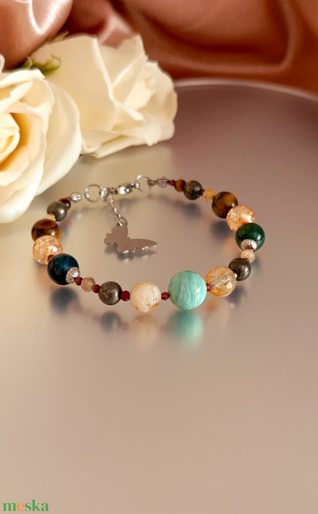 Energetizált drágaköves karkötő: az erő, bőség és siker programja  - ékszer - karkötő - ásványkarkötő - Meska.hu