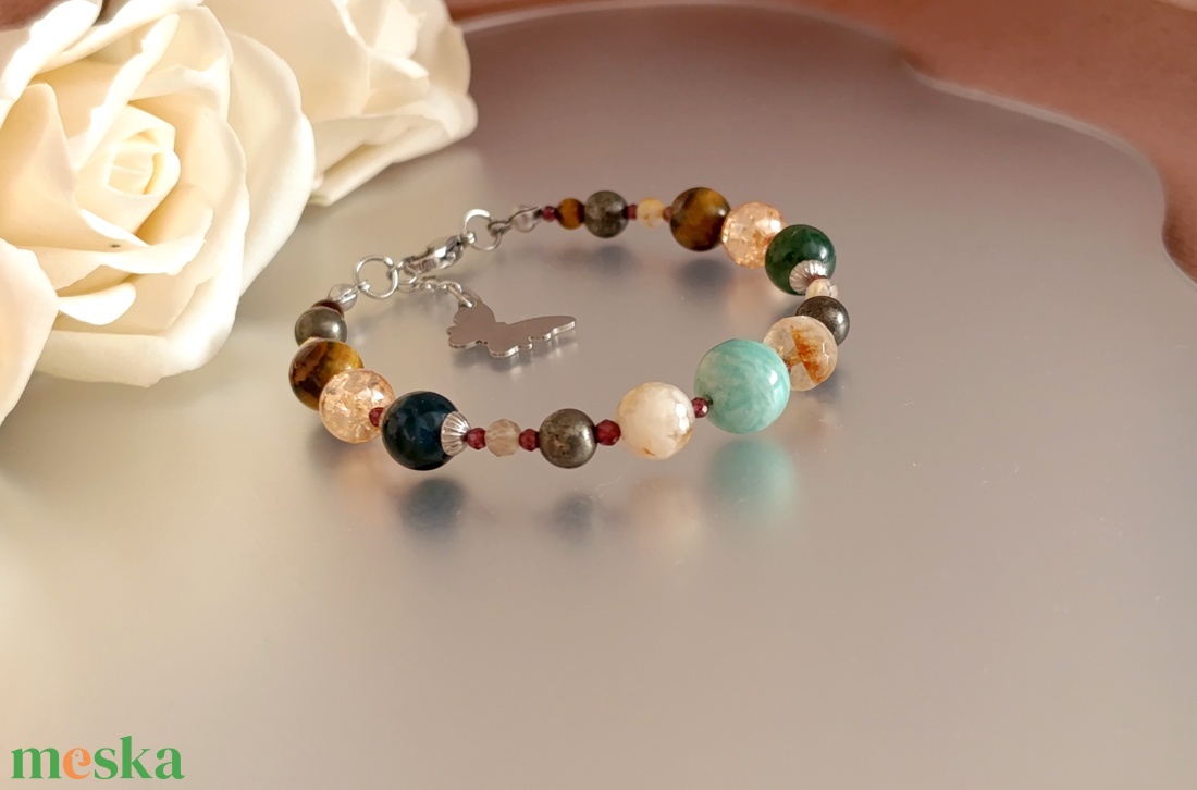 Energetizált drágaköves karkötő: az erő, bőség és siker programja  - ékszer - karkötő - ásványkarkötő - Meska.hu