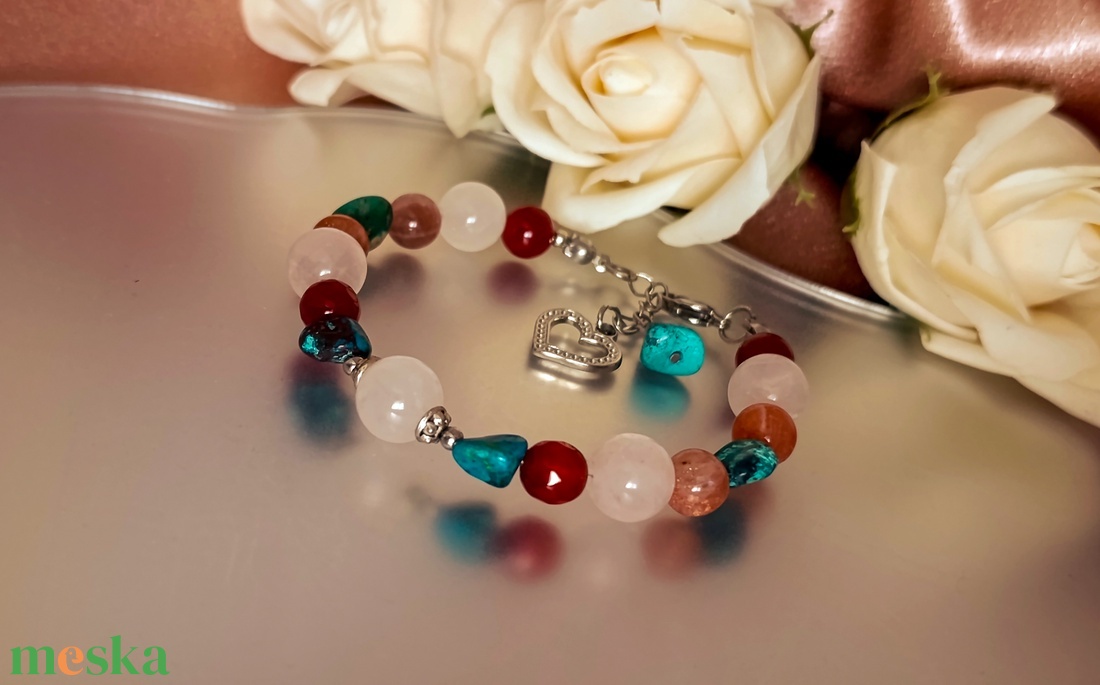 Energetizált női harmónia karkötő a szív gyógyításáért és önbizalomért  - ékszer - karkötő - ásványkarkötő - Meska.hu
