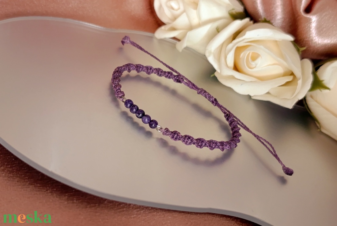 Átalakulás csaroit csomózott, állítható karkötő - ékszer - karkötő - fonott karkötő - Meska.hu