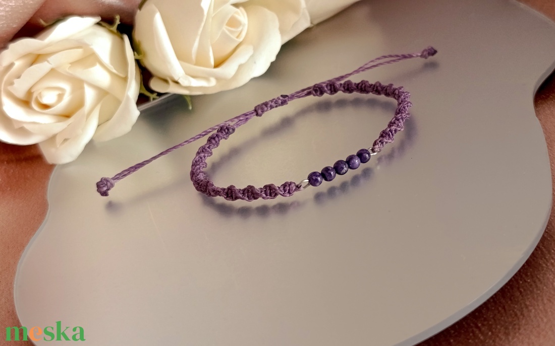 Átalakulás csaroit csomózott, állítható karkötő - ékszer - karkötő - fonott karkötő - Meska.hu