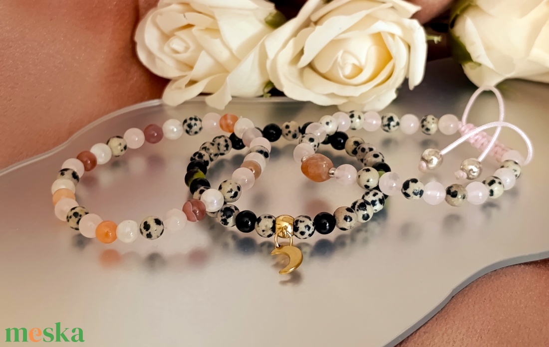 3 darabos szett dalmata jáspissal - ékszer - ékszerszett - Meska.hu