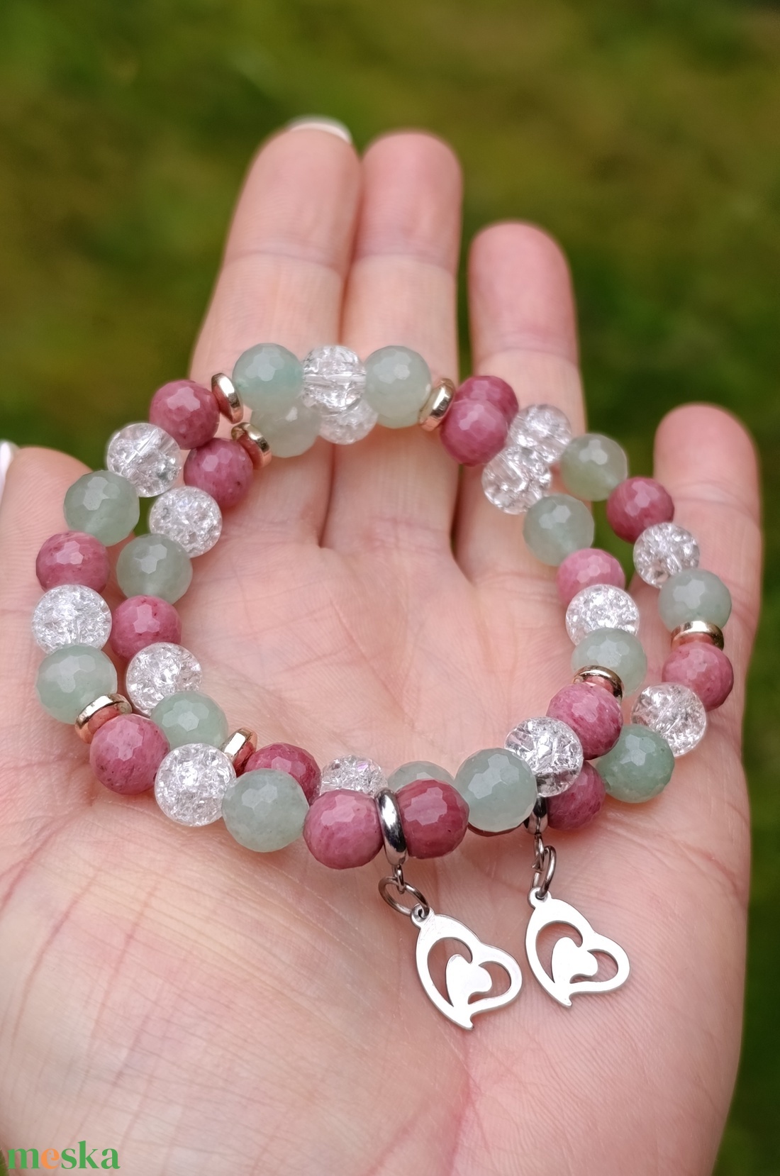 Anya�lánya ásványkarkötő szett � szeretet, kapcsolat és harmónia  - ékszer - karkötő - ásványkarkötő - Meska.hu