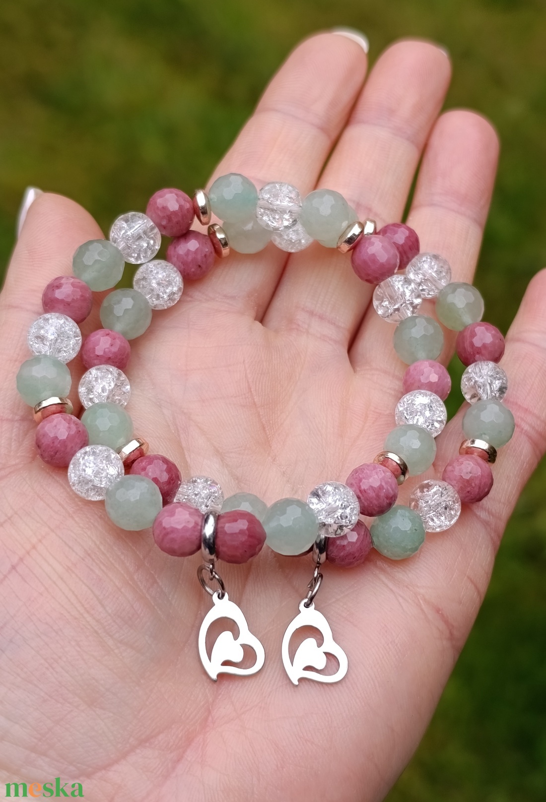 Anya�lánya ásványkarkötő szett � szeretet, kapcsolat és harmónia  - ékszer - karkötő - ásványkarkötő - Meska.hu