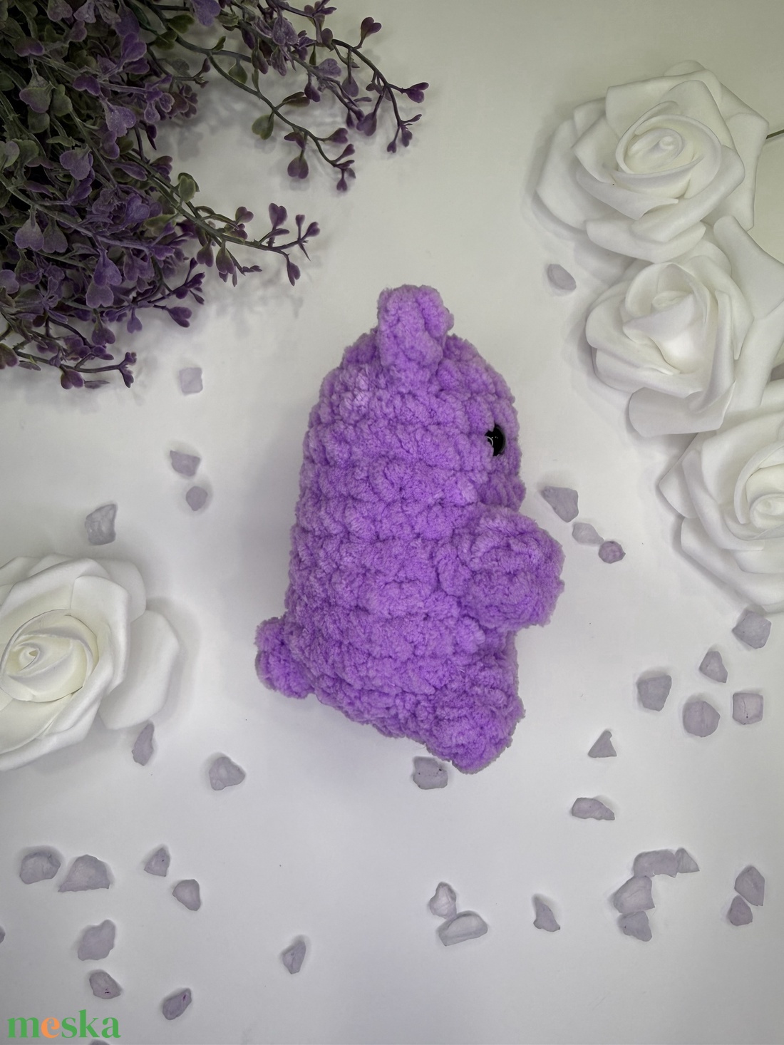 Plüssmaci - horgolt amigurumi plüssjáték gyerekeknek lila színben - játék & sport - plüssállat & játékfigura - maci - Meska.hu