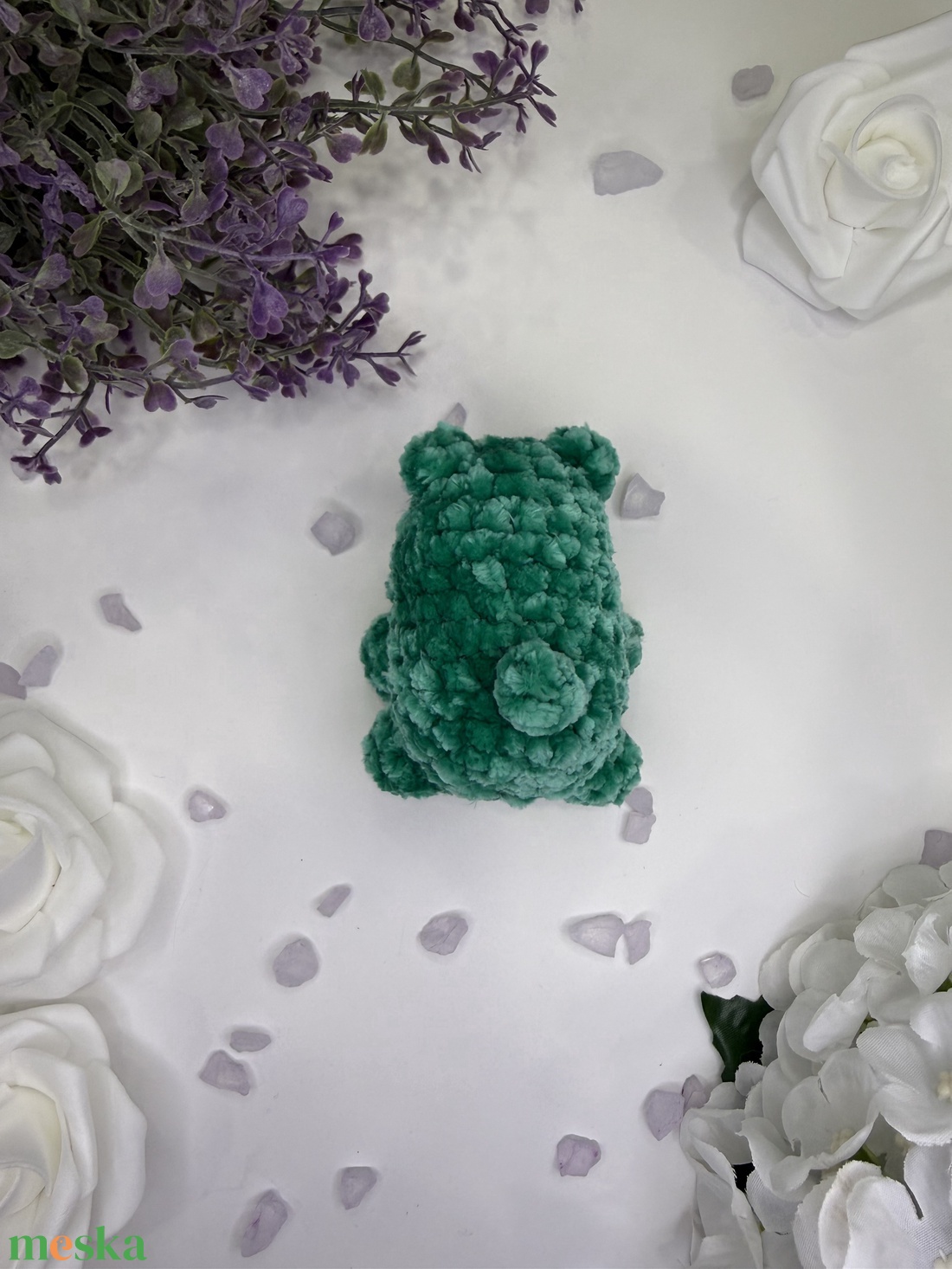 Plüssmaci - zöld amigurumi horgolt plüssjáték - játék & sport - plüssállat & játékfigura - maci - Meska.hu