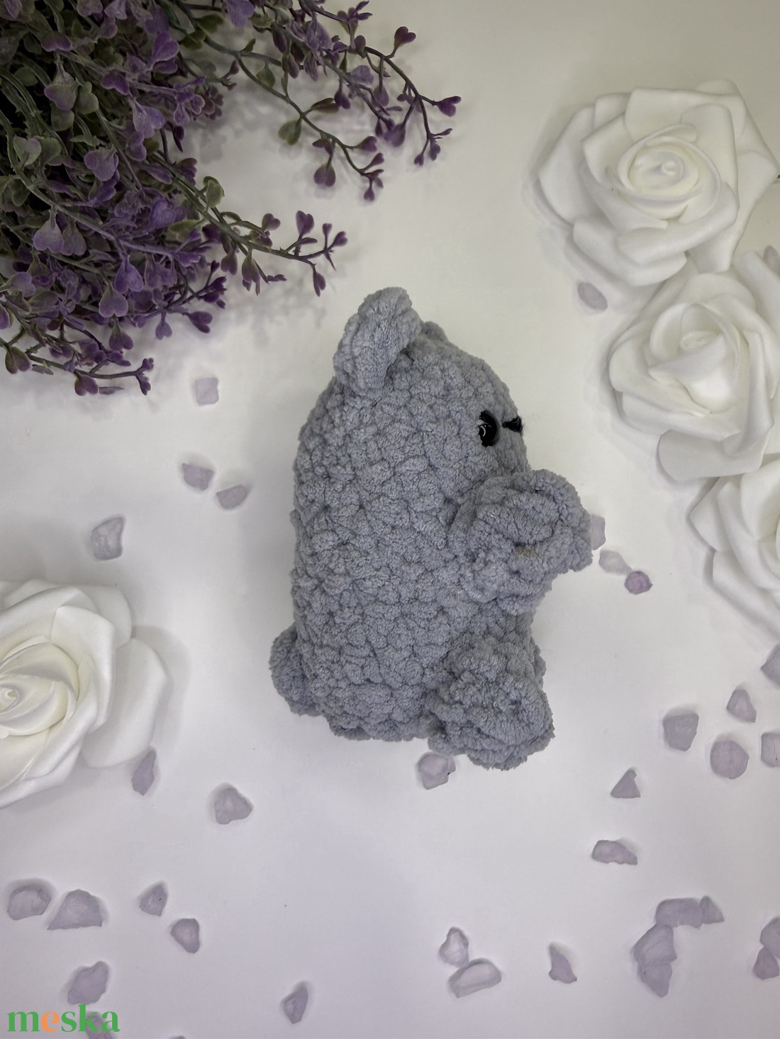 Plüssmaci - szürke amigurumi plüssjáték gyerekeknek  - játék & sport - plüssállat & játékfigura - maci - Meska.hu