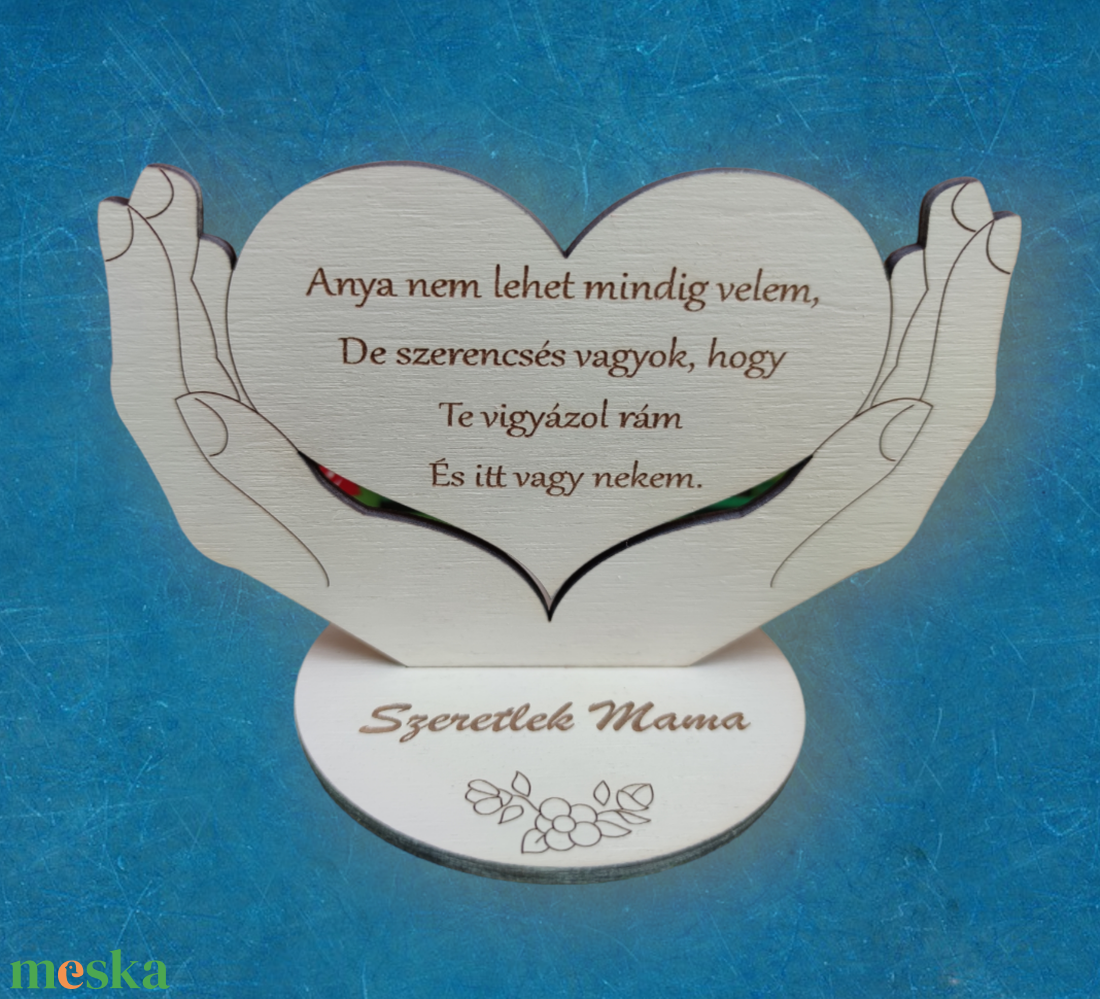 Anyák napi szív - otthon & életmód - dekoráció - asztal és polc dekoráció - asztaldísz - Meska.hu