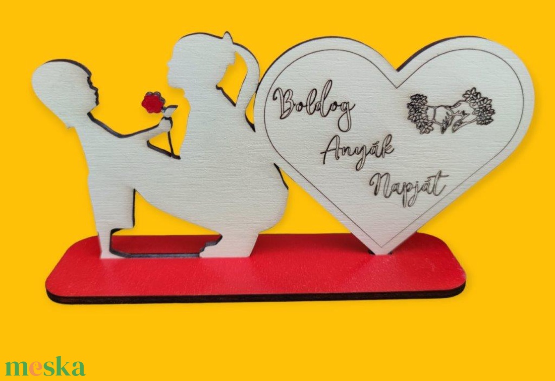 Anyák napi szív - otthon & életmód - dekoráció - asztal és polc dekoráció - asztaldísz - Meska.hu