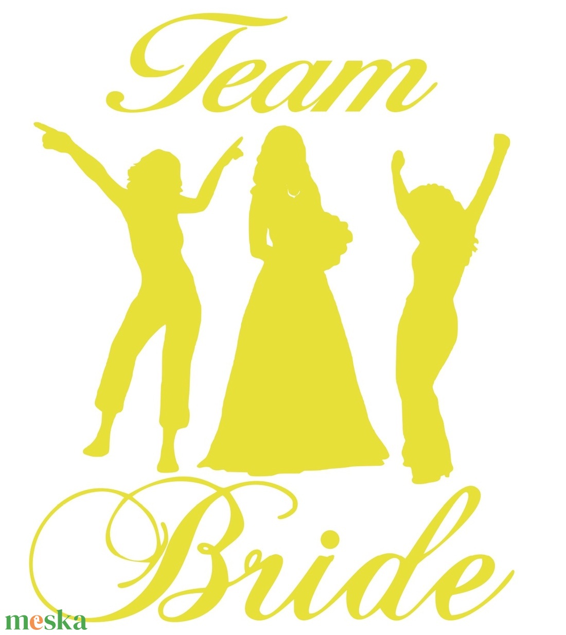 Vasalóval felvasalható Team Bride PÓLÓminta, személyes  ajándék, névnapi ajándék - otthon & életmód - papír, írószer - matrica, matrica csomag - Meska.hu