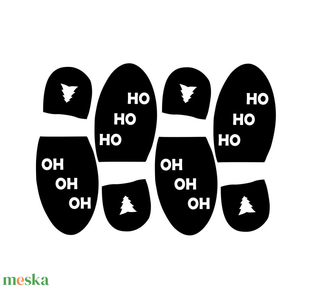 Mikulás lábnyoma padlómatrica - otthon & életmód - papír, írószer - matrica, matrica csomag - Meska.hu