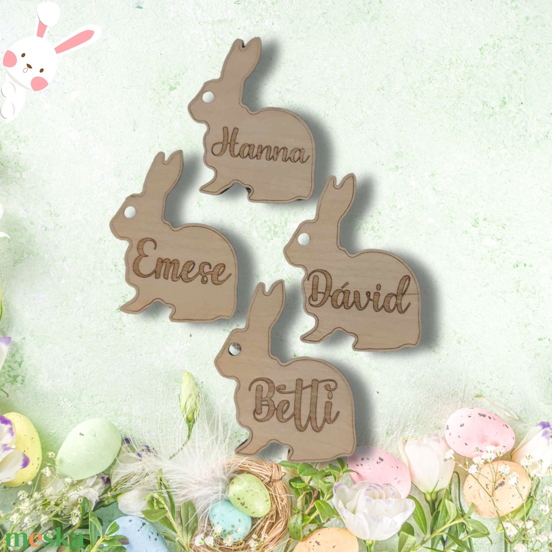 Húsvéti ülő nyuszi csoportok részére  - otthon & életmód - dekoráció - dísztárgy - Meska.hu