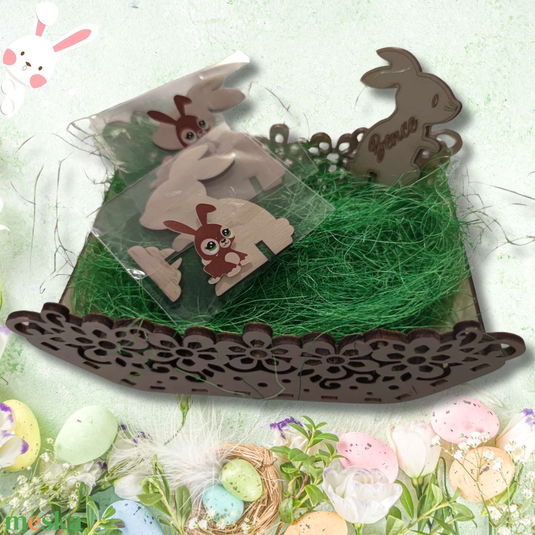 Húsvéti talpas nyuszi csoportok részére  - otthon & életmód - dekoráció - dísztárgy - Meska.hu