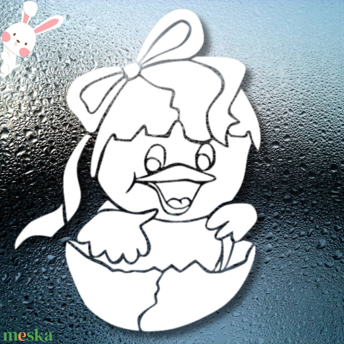 Cuki csibe masnival dekormatrica - otthon & életmód - dekoráció - ajtó- és ablak dekoráció - ablakmatrica - Meska.hu