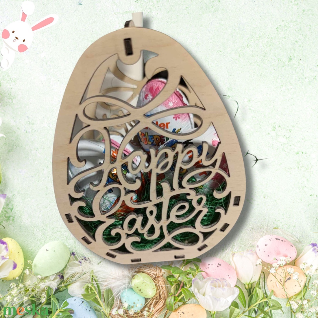 Húsvéti tojásgyűjtő, ajándékátadó kosárka - otthon & életmód - dekoráció - dísztárgy - Meska.hu