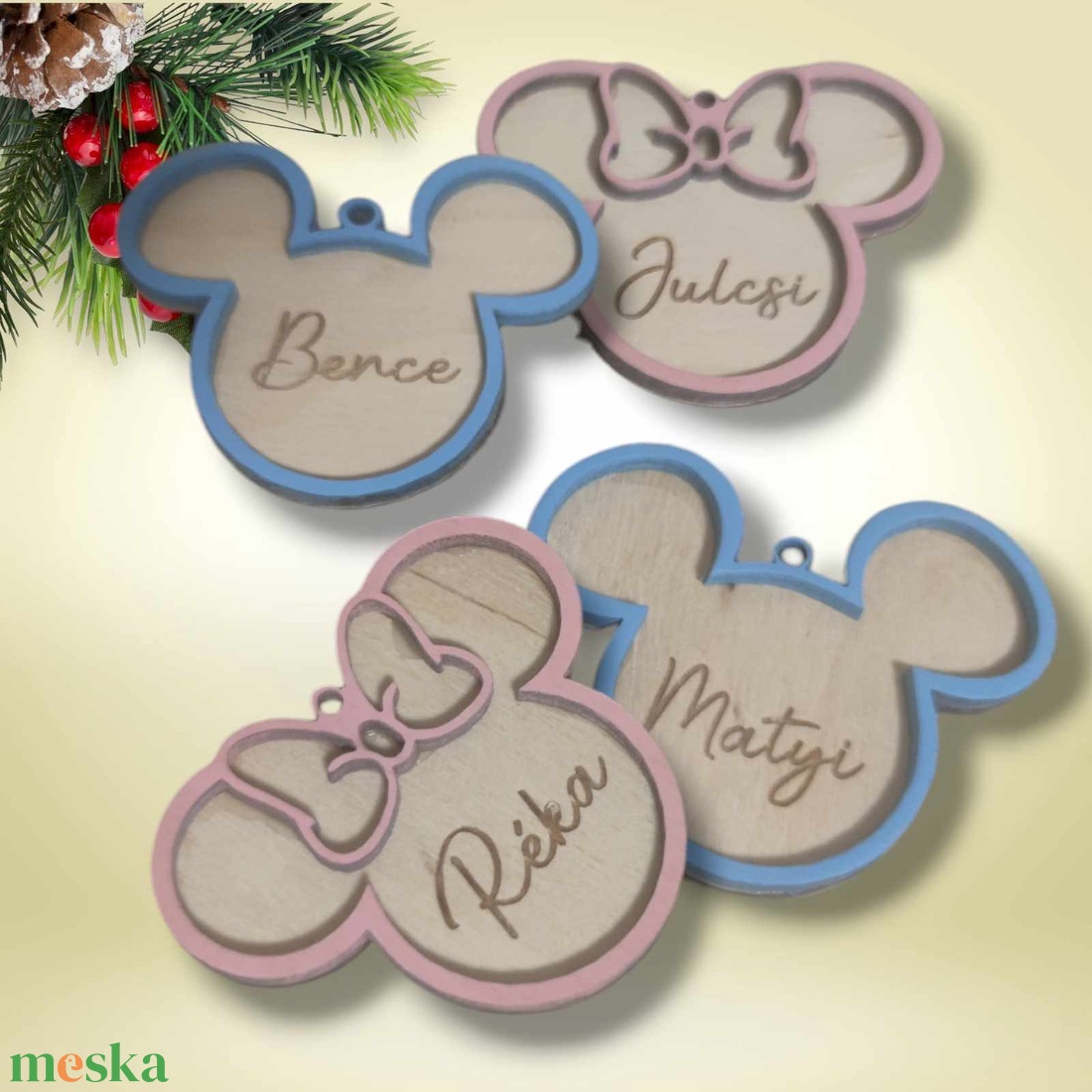 Egérke formájú neves karácsonyfadísz csoportok részére is - karácsony - karácsonyi lakásdekoráció - karácsonyfadíszek - Meska.hu