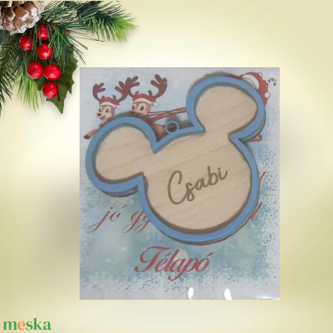 Egérke formájú neves karácsonyfadísz csoportok részére is - karácsony - karácsonyi lakásdekoráció - karácsonyfadíszek - Meska.hu