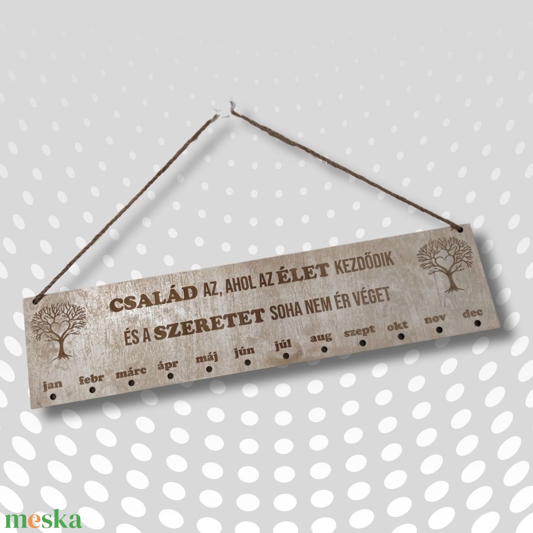 Családi ünnepek tábla, öröknaptár - otthon & életmód - dekoráció - kép & falikép - táblakép - Meska.hu