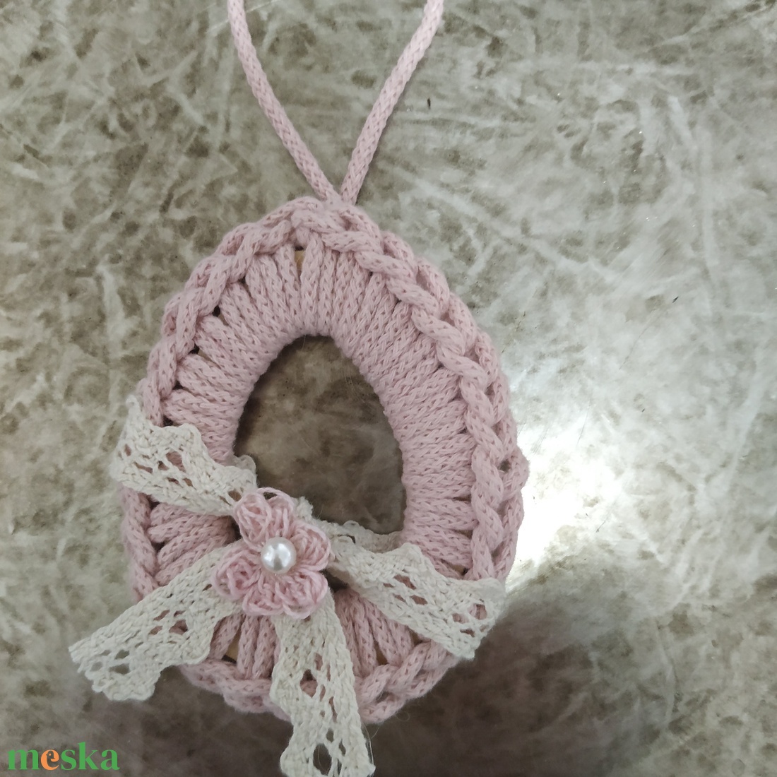 Makramé horgolt húsvéti tojás tojások - otthon & életmód - dekoráció - fali és függő dekoráció - függődísz - Meska.hu